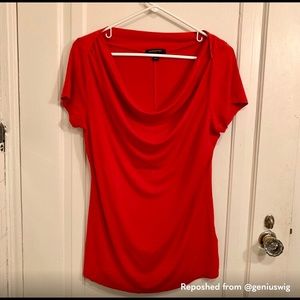BANANA REPUBLIC | Red Draped Blouse